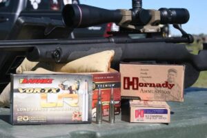 M.O.A. scope on a savage SRG rifle in 6.5 Creedmoor