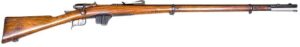A high-quality vintage bolt-action rifle with wood stock and metal barrel, ideal for hunting, shooting sports, and firearm enthusiasts.