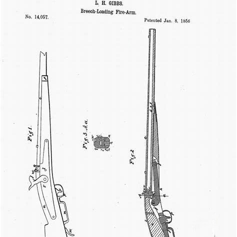 Gibbs Carbine Original Patent Drawing