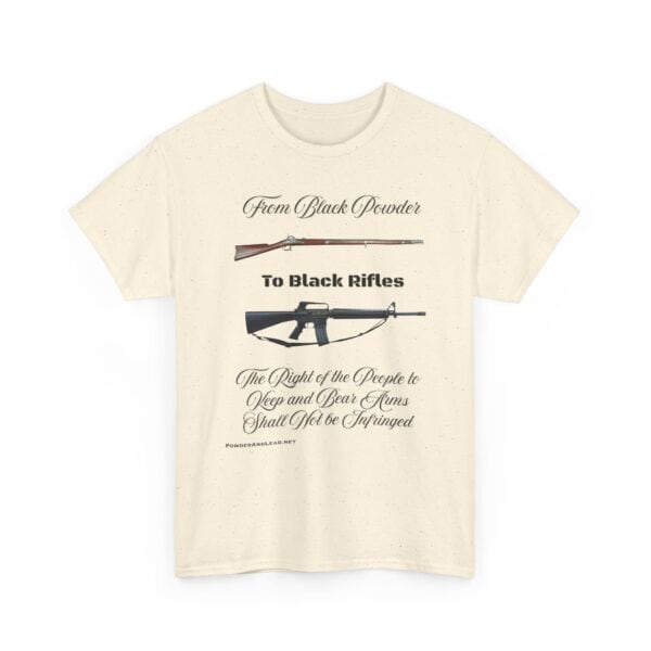 From Black Powder to Black Rifles — Heritage T-Shirt — A Journey Through American Firepower and Freedom. - Image 6