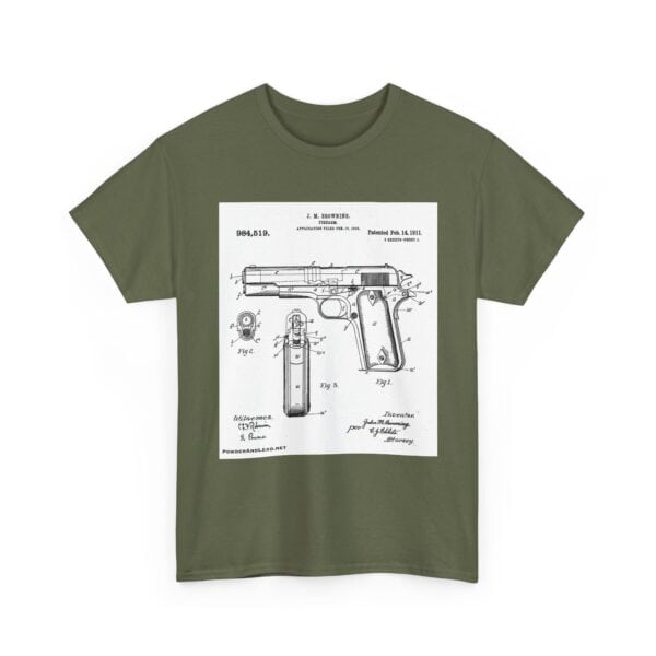The 1911 Blueprint — John Browning Patent — T-Shirt  Classic. Precise. Eternal. - Image 18