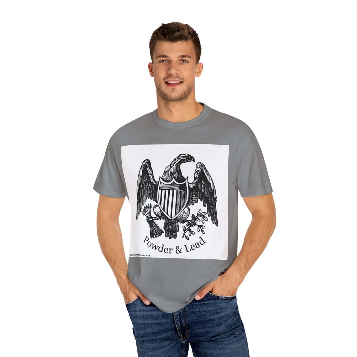 Powder & Lead “Eagle Emblem” T-Shirt – Strength, Heritage, and Precision in Every Thread - Image 4