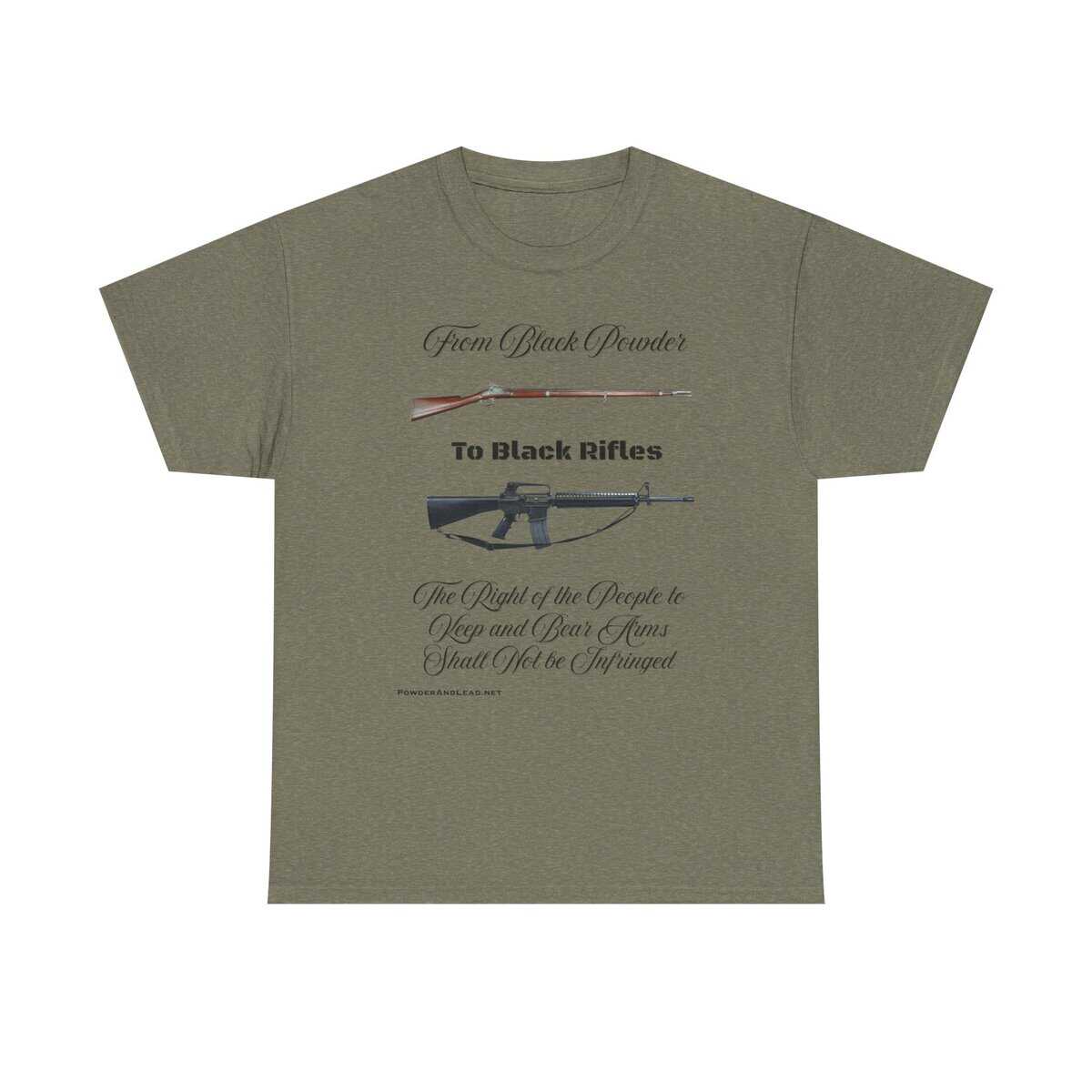 From Black Powder to Black Rifles — Heritage T-Shirt — A Journey Through American Firepower and Freedom. - Image 7