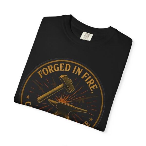 Forged in Fire, Carried Through Time — Heritage Crest Tee — Blacksmith grit. Marksman focus. Everyday wearability. - Image 6