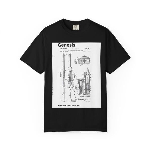 Unisex Genesis Design T-shirt, Retro Firearm Graphic Tee, Casual Wear for Gun Enthusiasts, Gift for Father's Day, Unique Men's and Women's [...] - Image 17