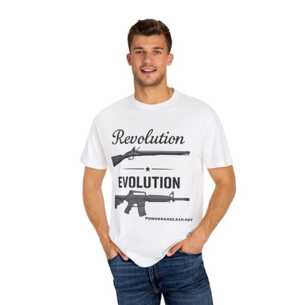 Revolution Evolution Garment-Dyed T-Shirt | Stylish Casual Wear | Gift for Freedom Lovers, [...] - Image 8