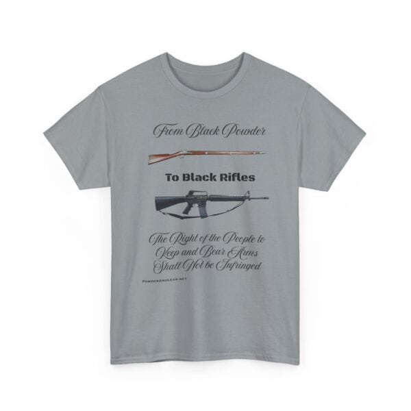 From Black Powder to Black Rifles — Heritage T-Shirt — A Journey Through American Firepower and Freedom. - Image 12
