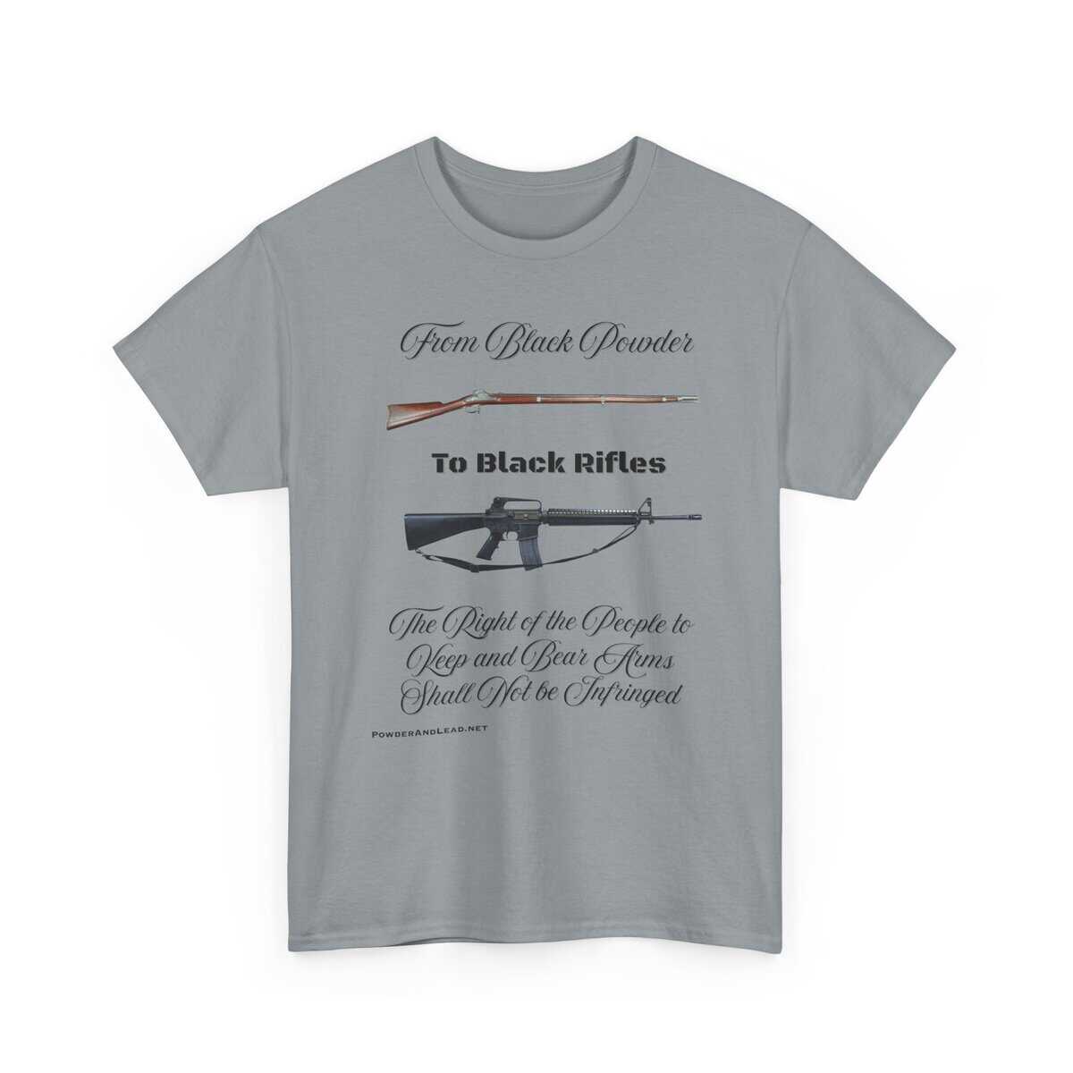 From Black Powder to Black Rifles — Heritage T-Shirt — A Journey Through American Firepower and Freedom. - Image 12