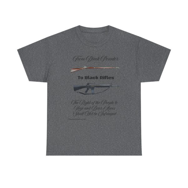 From Black Powder to Black Rifles — Heritage T-Shirt — A Journey Through American Firepower and Freedom. - Image 13