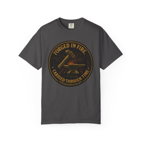 Forged in Fire, Carried Through Time — Heritage Crest Tee — Blacksmith grit. Marksman focus. Everyday wearability. - Image 17