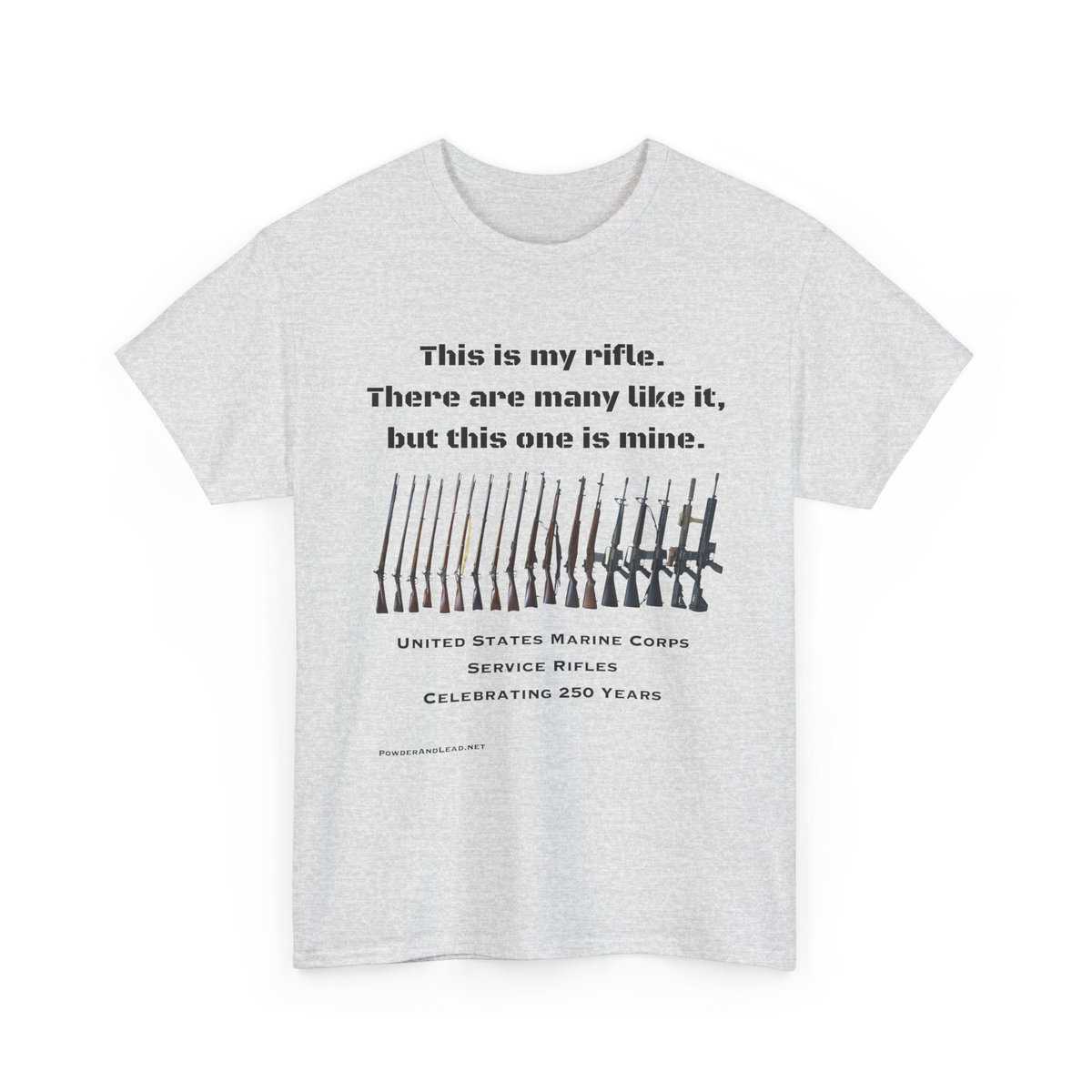 “This Is My Rifle” — U.S. Marine Corps Service Rifles 250th Anniversary Edition T-Shirt — Honor. Heritage. The Brotherhood of the Rifle. - Image 3