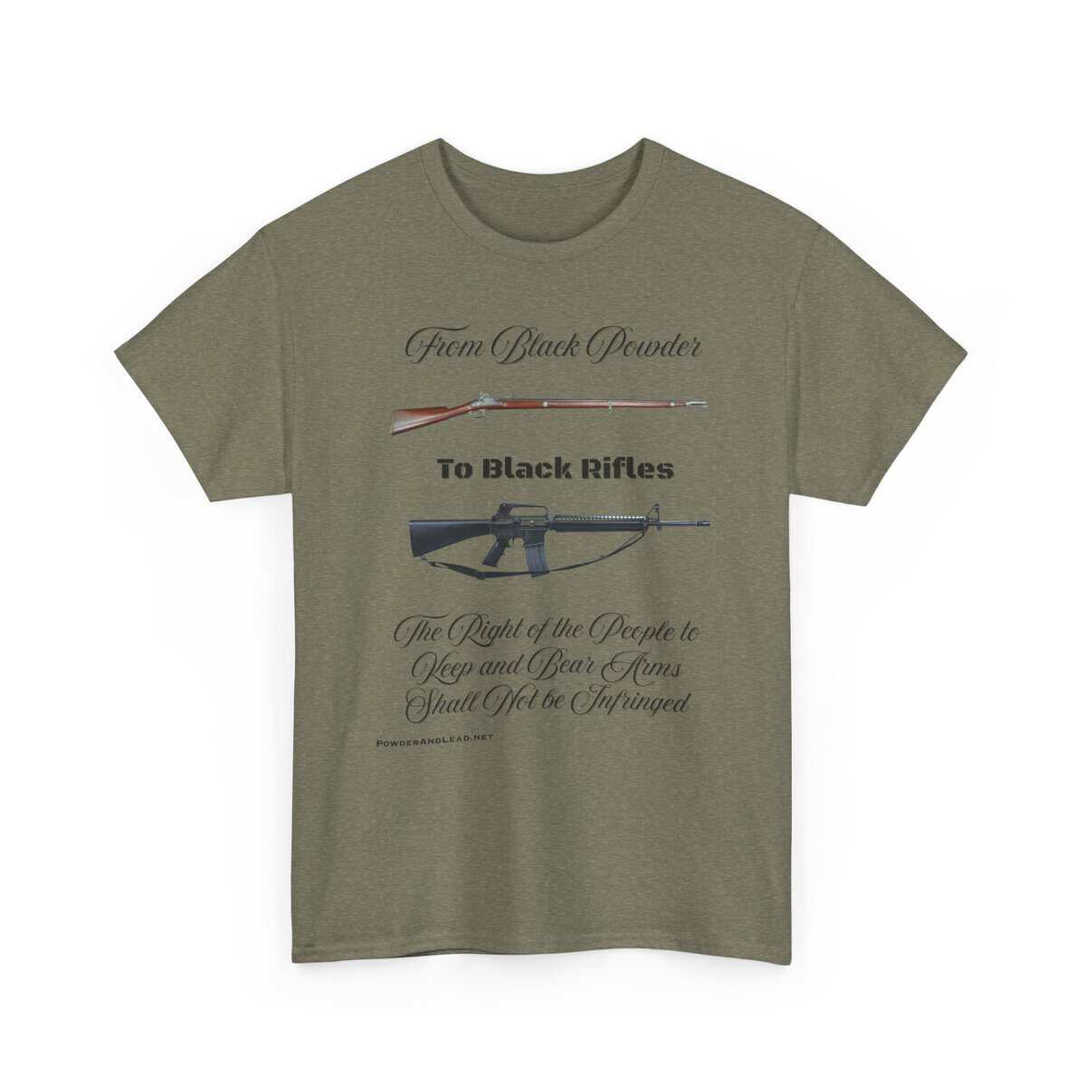 From Black Powder to Black Rifles — Heritage T-Shirt — A Journey Through American Firepower and Freedom. - Image 8