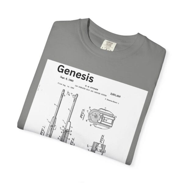 Genesis: The Origin of the Modern Rifle — T-Shirt — every story has a beginning — for the modern rifle, it began with Eugene Stoner - Image 7