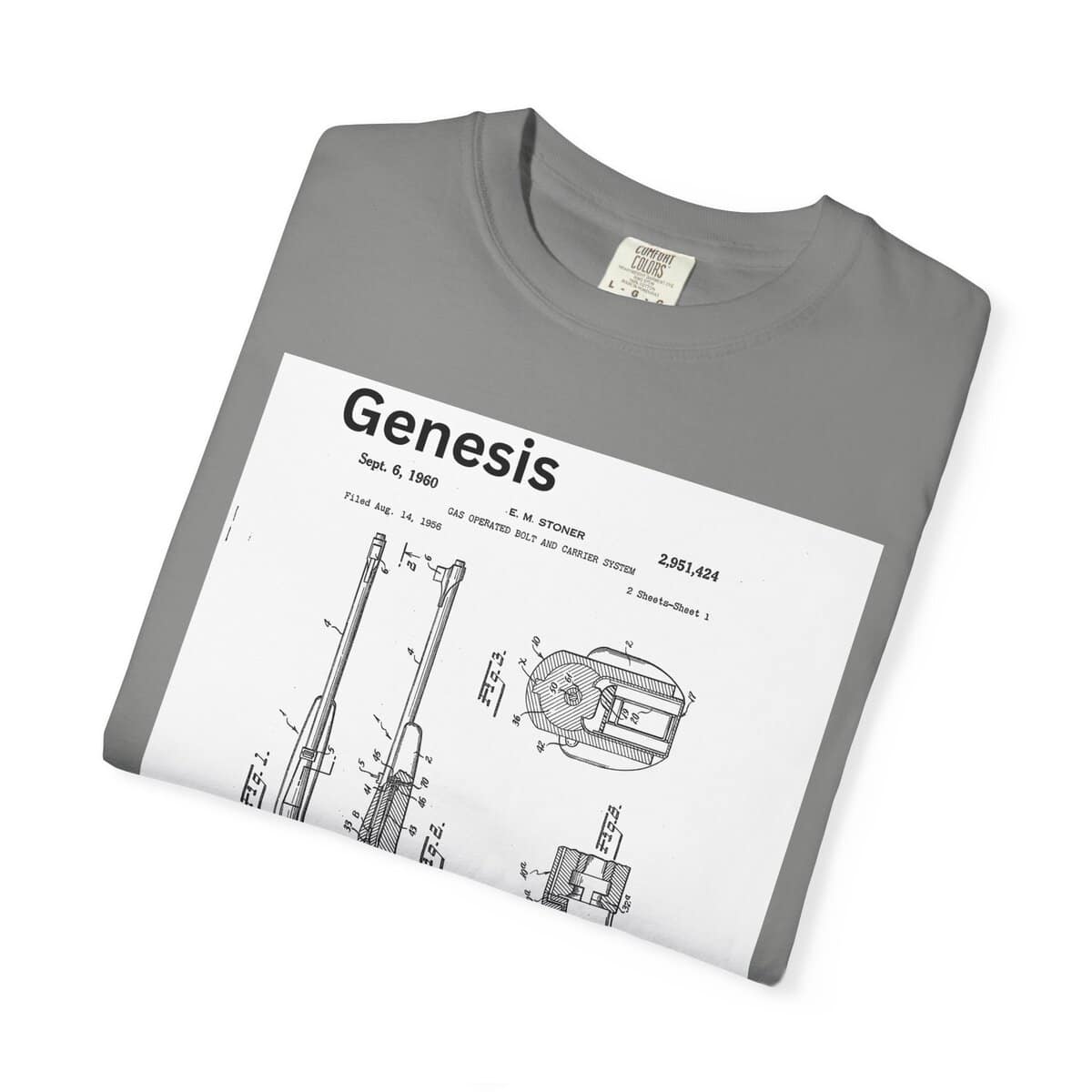 Genesis: The Origin of the Modern Rifle — T-Shirt — every story has a beginning — for the modern rifle, it began with Eugene Stoner - Image 7