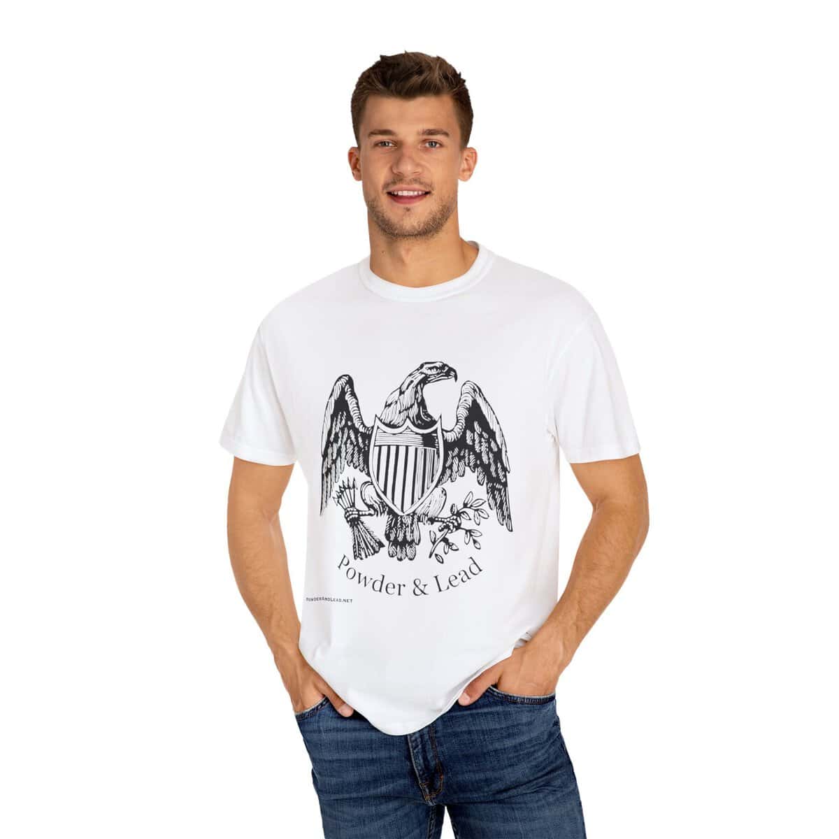 Powder & Lead “Eagle Emblem” T-Shirt – Strength, Heritage, and Precision in Every Thread - Image 4