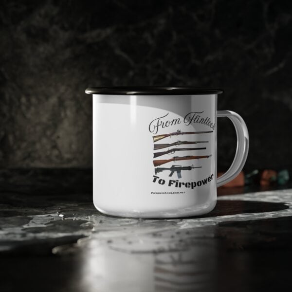 From Flintlock to Firepower Enamel Camp Cup - Image 4