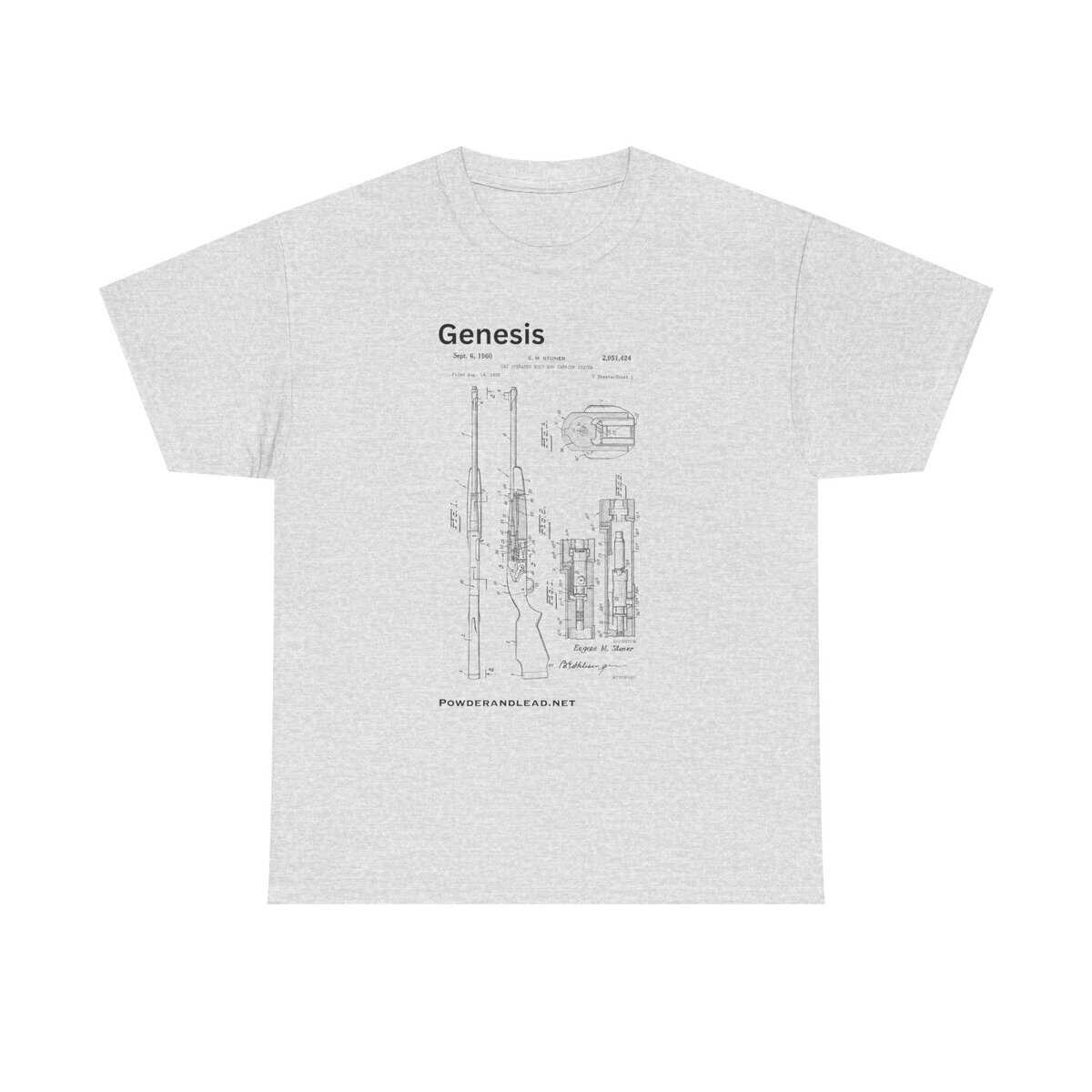 Genesis: The Origin of the Modern Rifle — T-Shirt — every story has a beginning — for the modern rifle, it began with Eugene Stoner - Image 5