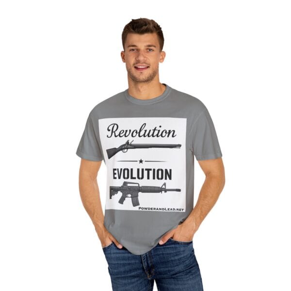 Revolution Evolution Garment-Dyed T-Shirt | Stylish Casual Wear | Gift for Freedom Lovers, [...] - Image 16