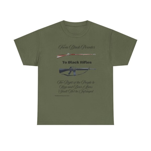 From Black Powder to Black Rifles — Heritage T-Shirt — A Journey Through American Firepower and Freedom. - Image 9