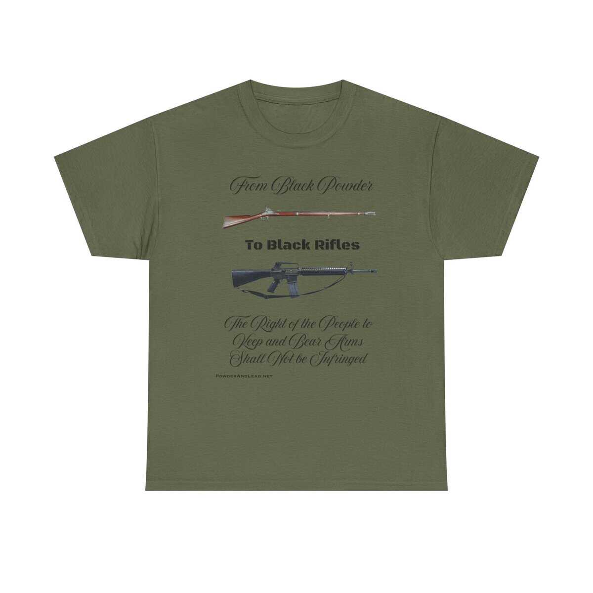From Black Powder to Black Rifles — Heritage T-Shirt — A Journey Through American Firepower and Freedom. - Image 9