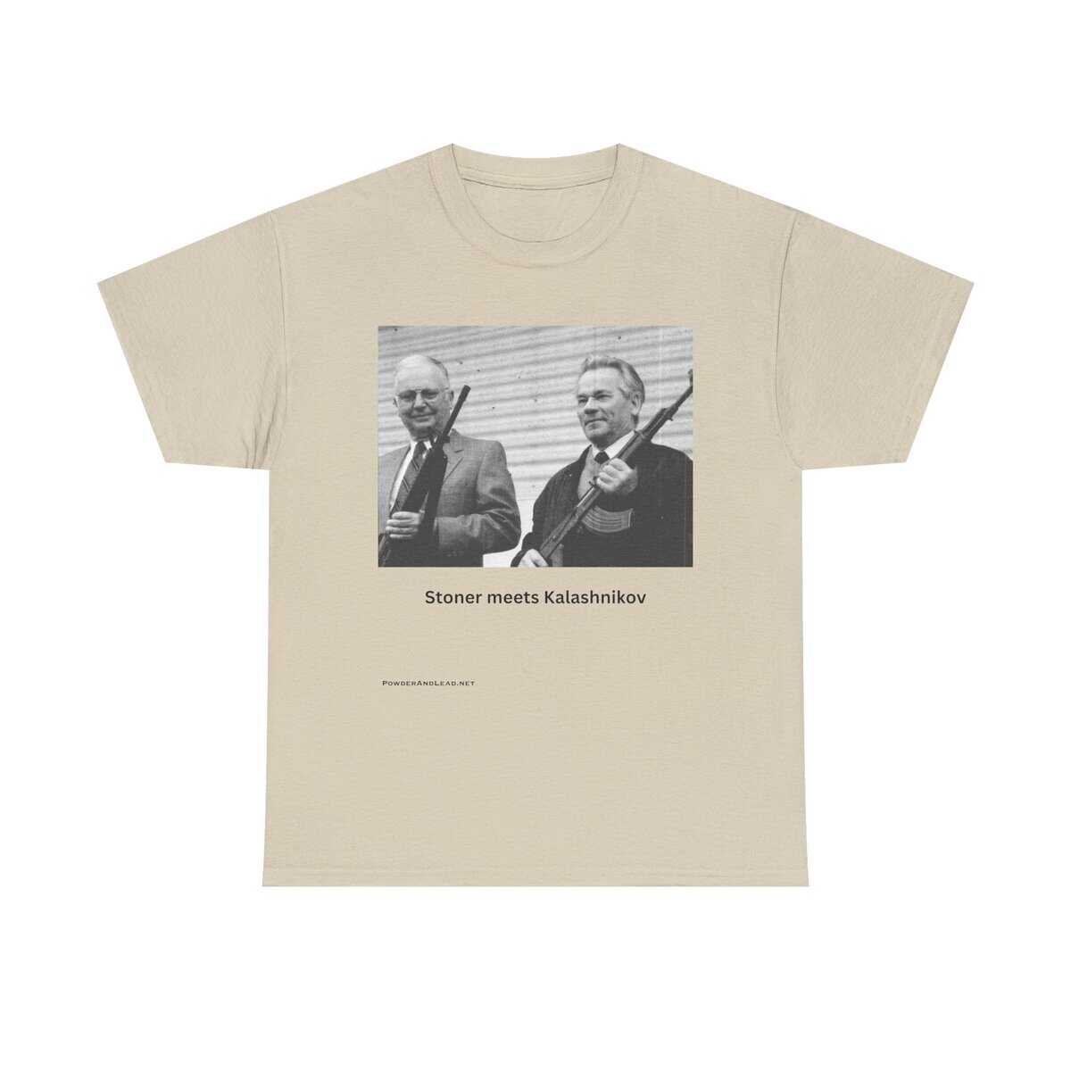 When Legends Met — Stoner & Kalashnikov T-Shirt — Two Men. Two Rifles. One Legacy. - Image 4
