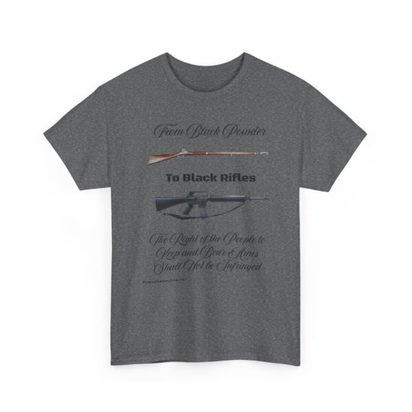 From Black Powder to Black Rifles — Heritage T-Shirt — A Journey Through American Firepower and Freedom. - Image 14