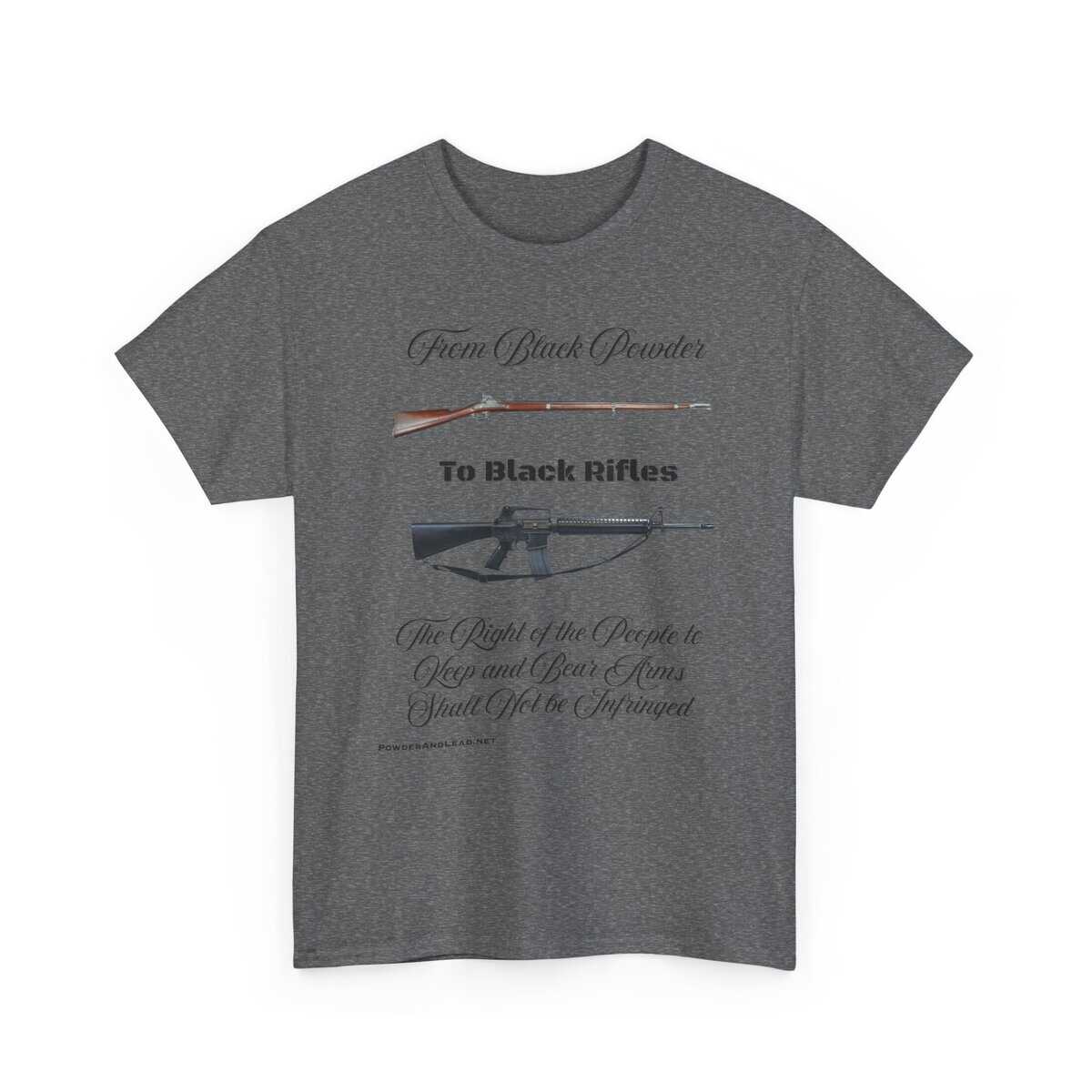 From Black Powder to Black Rifles — Heritage T-Shirt — A Journey Through American Firepower and Freedom. - Image 14