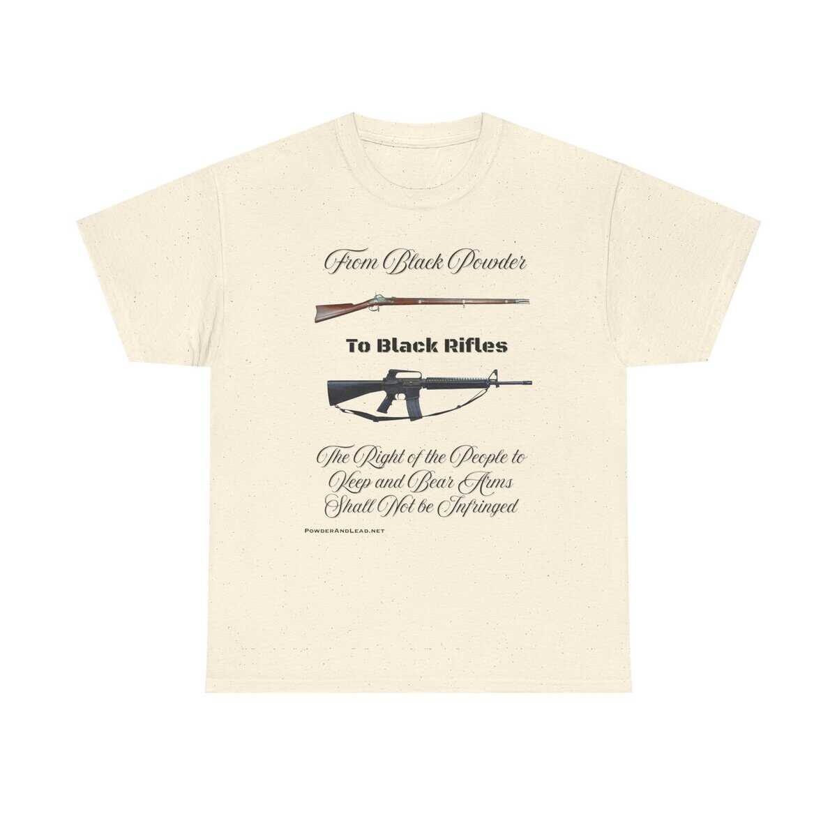 From Black Powder to Black Rifles — Heritage T-Shirt — A Journey Through American Firepower and Freedom. - Image 5