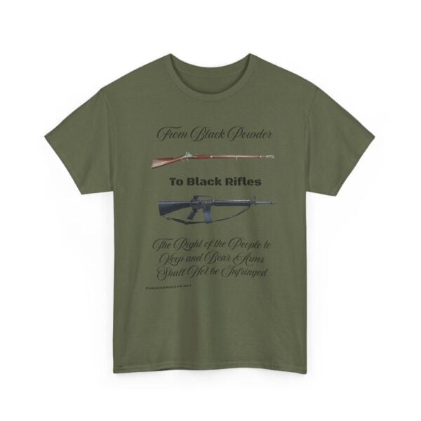 From Black Powder to Black Rifles — Heritage T-Shirt — A Journey Through American Firepower and Freedom. - Image 10