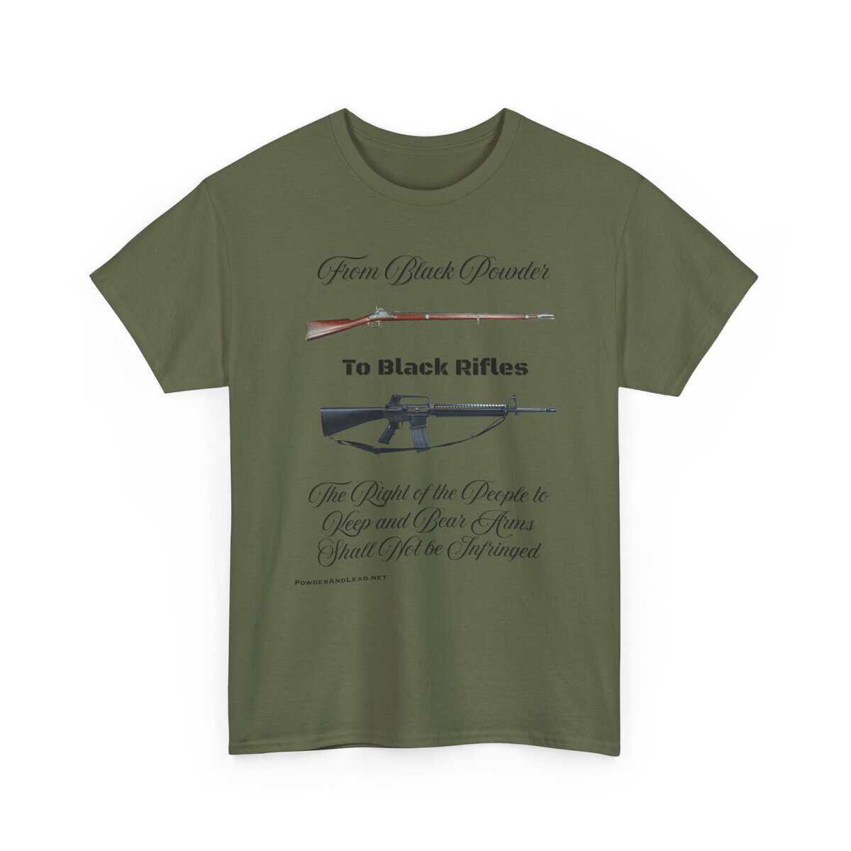 From Black Powder to Black Rifles — Heritage T-Shirt — A Journey Through American Firepower and Freedom. - Image 10