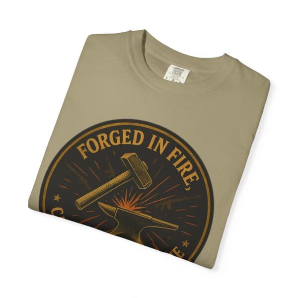 Forged in Fire, Carried Through Time — Heritage Crest Tee — Blacksmith grit. Marksman focus. Everyday wearability. - Image 3