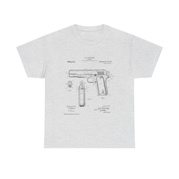 The 1911 Blueprint — John Browning Patent — T-Shirt  Classic. Precise. Eternal. - Image 7