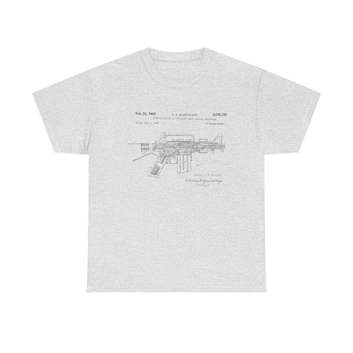 Blueprint of the AR — The 1966 Sturtevant Patent T-Shirt — Where Precision Meets Heritage.