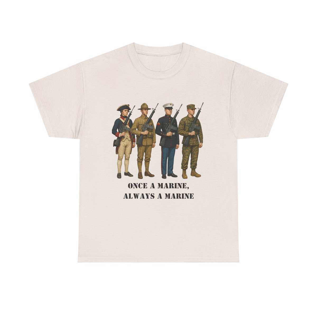 “Once a Marine, Always a Marine” T-Shirt — 250 Years of Brotherhood. Honor That Never Retires. - Image 5