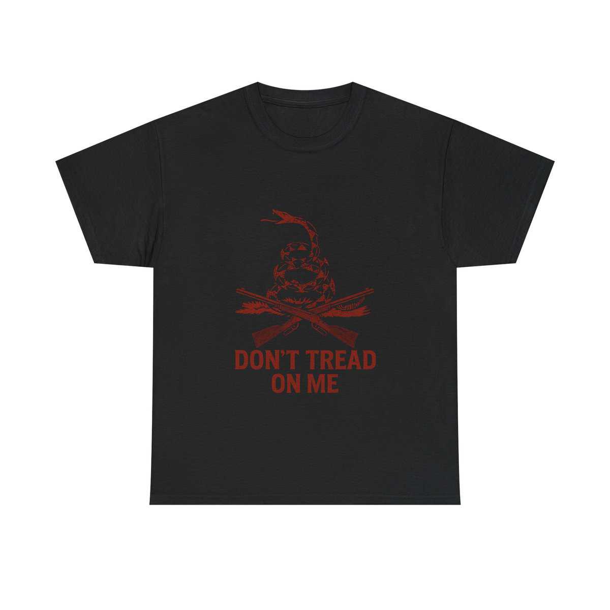 “Don’t Tread On Me — Frontier Edition” T-Shirt (Subdued Red Version) — Heritage. Defiance. American Grit.