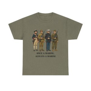 “Once a Marine, Always a Marine” T-Shirt — 250 Years of Brotherhood. Honor That Never Retires.
