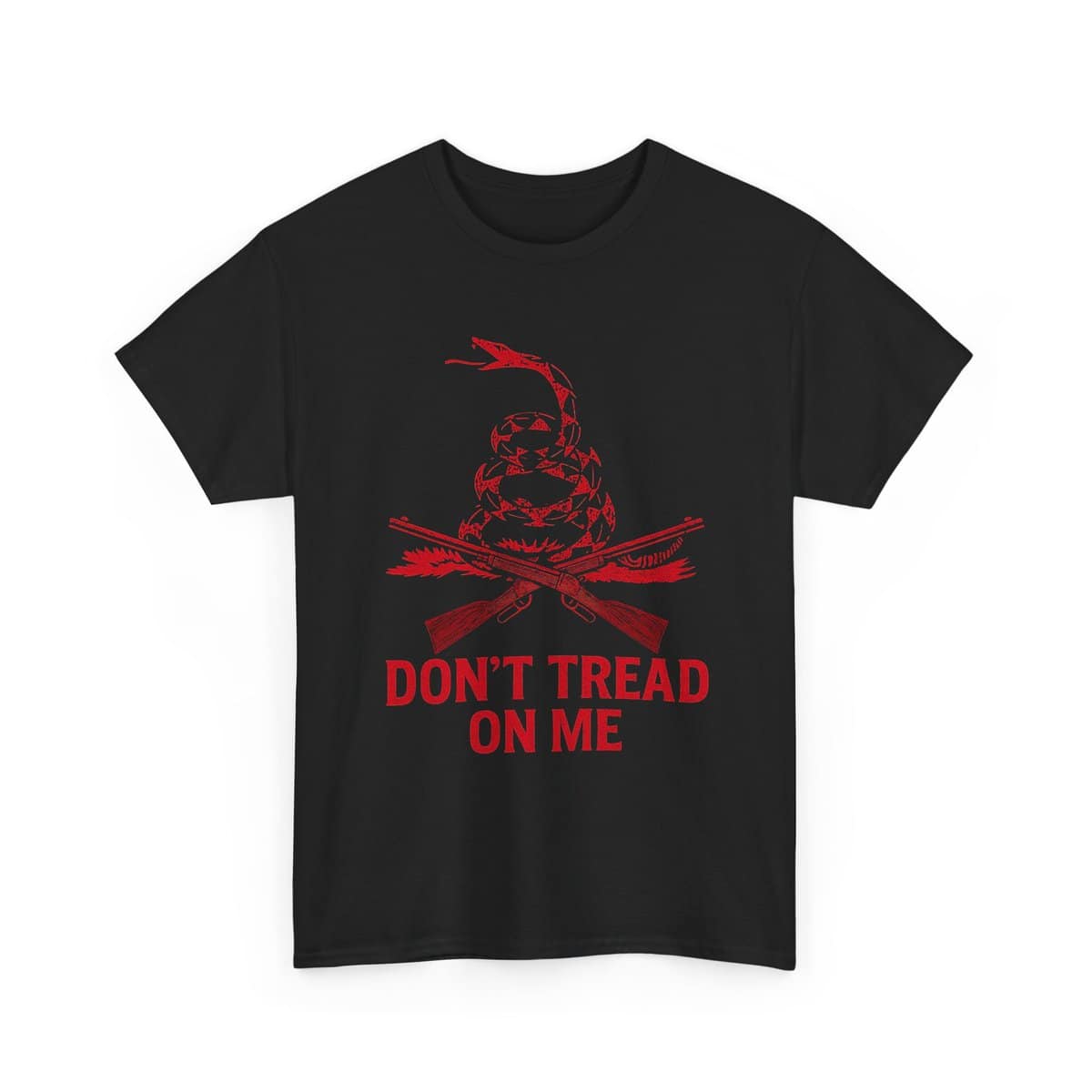 “Don’t Tread On Me — Frontier Edition” T-Shirt (Bright Red Version) — Heritage. Defiance. American Grit. - Image 3