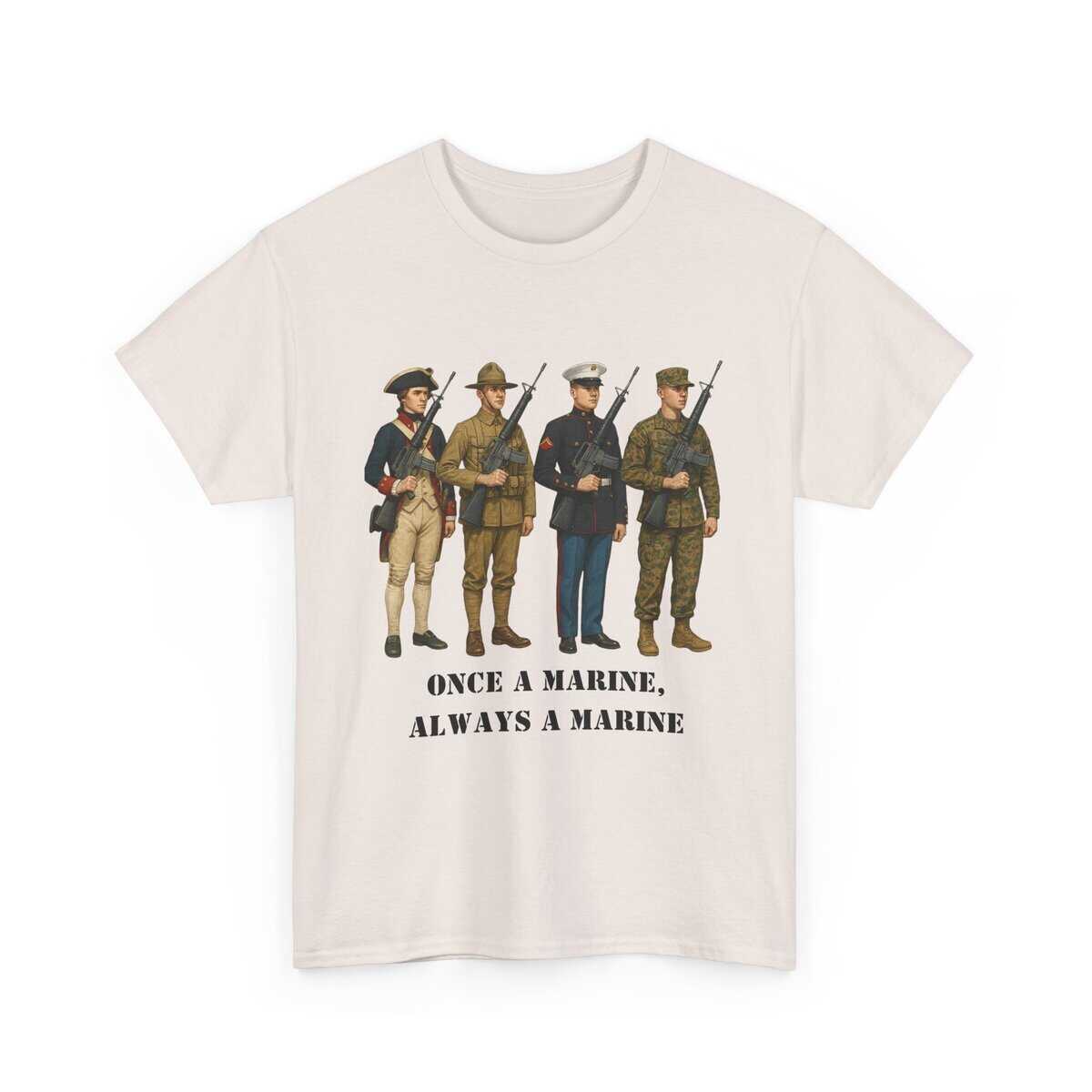 “Once a Marine, Always a Marine” T-Shirt — 250 Years of Brotherhood. Honor That Never Retires. - Image 6