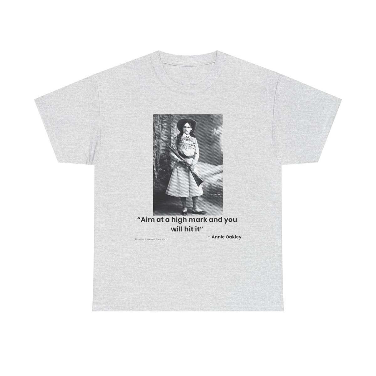 “Aim at a High Mark” — Annie Oakley Tribute T-Shirt — Confidence. Grace. Precision. - Image 3
