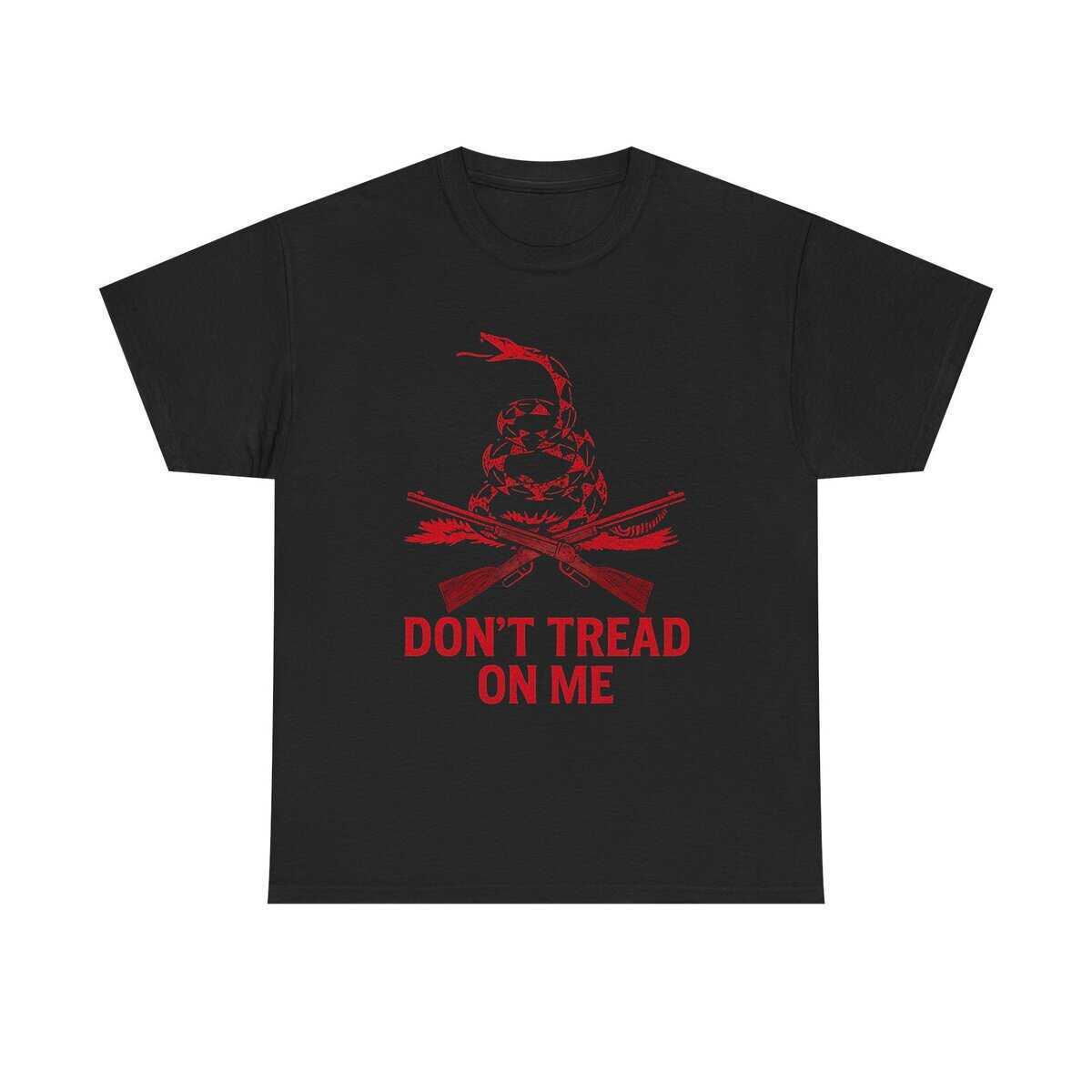 “Don’t Tread On Me — Frontier Edition” T-Shirt (Bright Red Version) — Heritage. Defiance. American Grit.