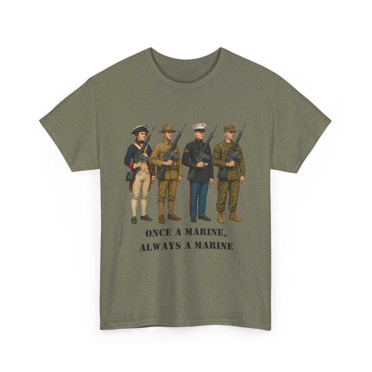 “Once a Marine, Always a Marine” T-Shirt — 250 Years of Brotherhood. Honor That Never Retires. - Image 2