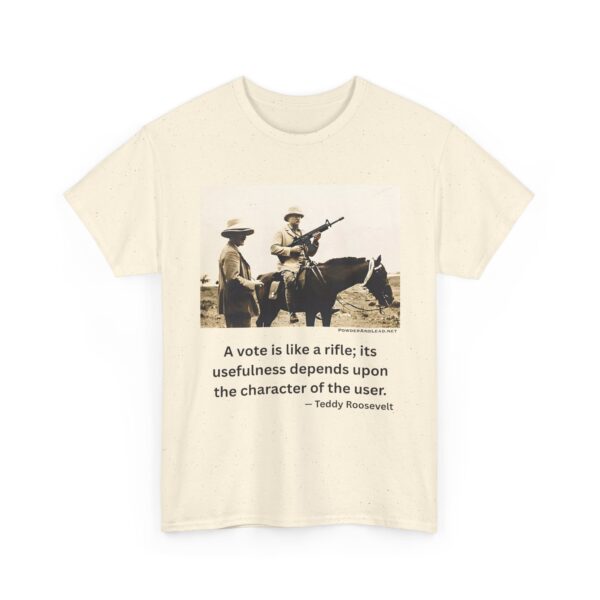"The Character of the User" - Teddy Roosevelt M16 Quote T-Shirt - Courage. Integrity. Responsibility. - Image 19