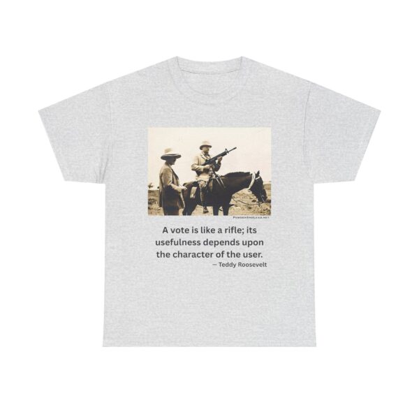 "The Character of the User" - Teddy Roosevelt M16 Quote T-Shirt - Courage. Integrity. Responsibility. - Image 9