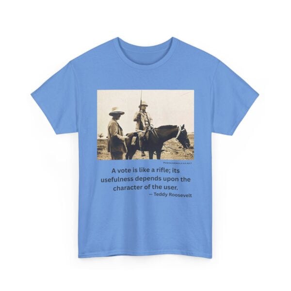 "Character of the User" - Teddy Roosevelt Quote T-Shirt - Wisdom. Grit. Responsibility. - Image 14