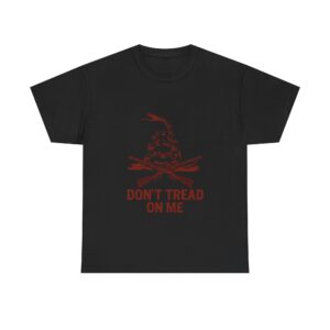 "Don’t Tread On Me - Frontier Edition" T-Shirt (Subdued Red Version) - Heritage. Defiance. American Grit.