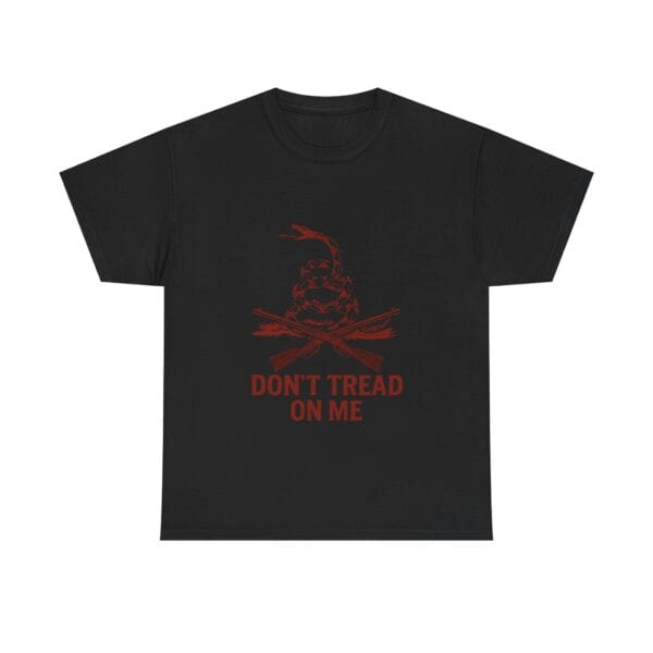 "Don’t Tread On Me - Frontier Edition" T-Shirt (Subdued Red Version) - Heritage. Defiance. American Grit.