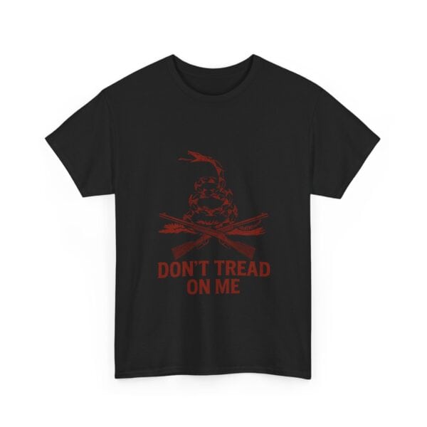 "Don’t Tread On Me - Frontier Edition" T-Shirt (Subdued Red Version) - Heritage. Defiance. American Grit. - Image 3
