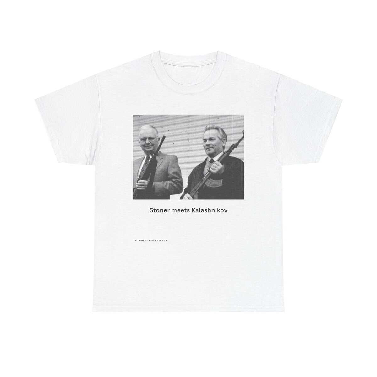 When Legends Met - Stoner & Kalashnikov T-Shirt - Two Men. Two Rifles. One Legacy. - Image 2