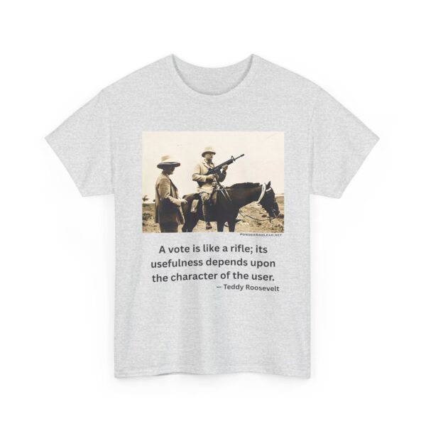"The Character of the User" - Teddy Roosevelt M16 Quote T-Shirt - Courage. Integrity. Responsibility. - Image 11