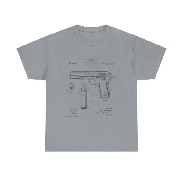 The 1911 Blueprint - John Browning Patent - T-Shirt  Classic. Precise. Eternal. - Image 13